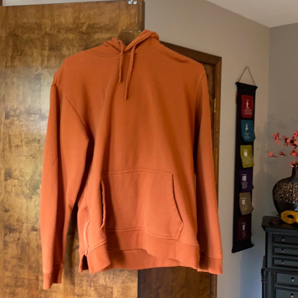 Orange Sweatshirt With Zipper on sides
